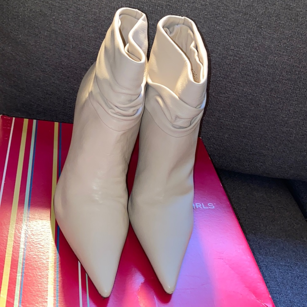 BCBG Girls cream booties